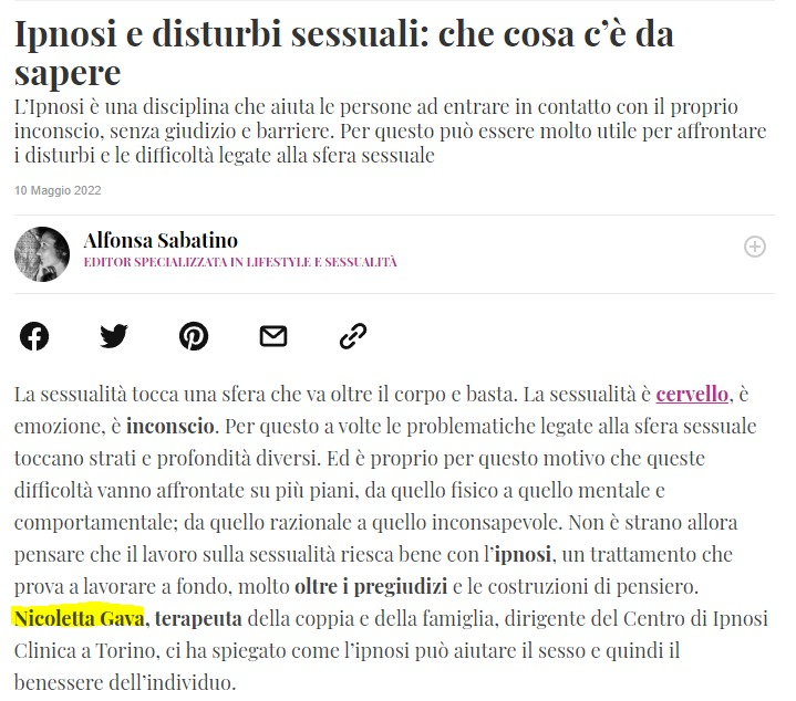 Ipnosi e disturbi sessuali: che cosa c'è da sapere